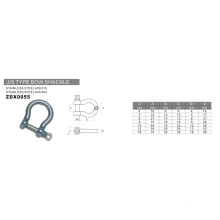 Quincaillerie en acier inoxydable JIS Type Bow Shackle